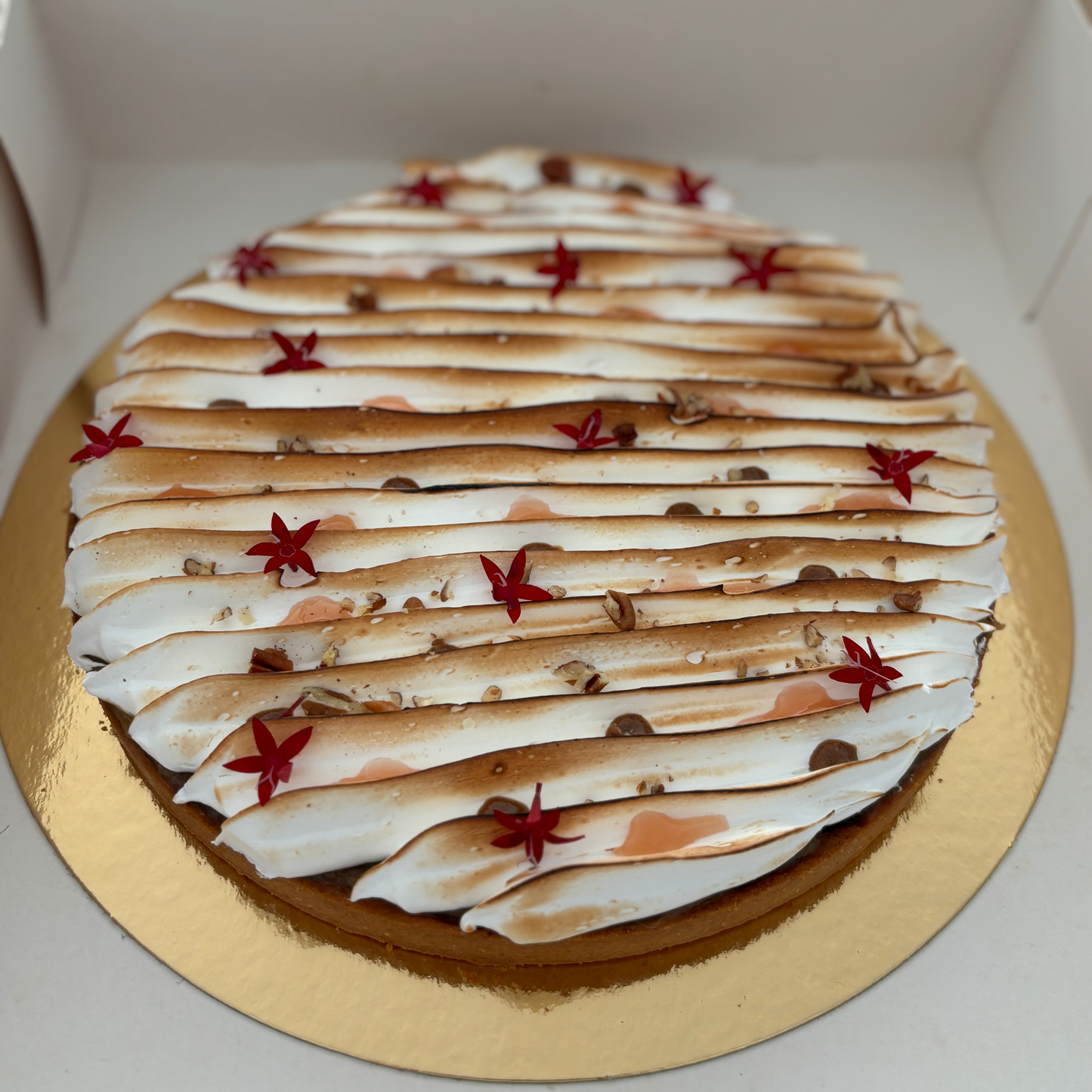 Tarte rhubarbe meringuée